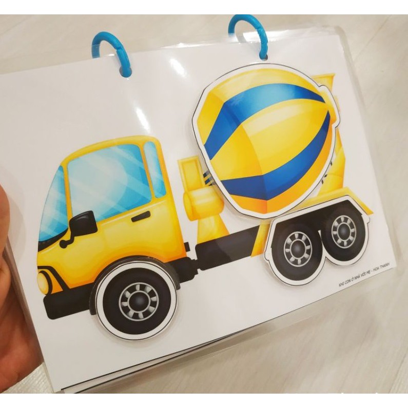 Học liệu đồ chơi giáo dục sớm cho bé montessori bóc dán thông minh Phương tiện giao thông J16
