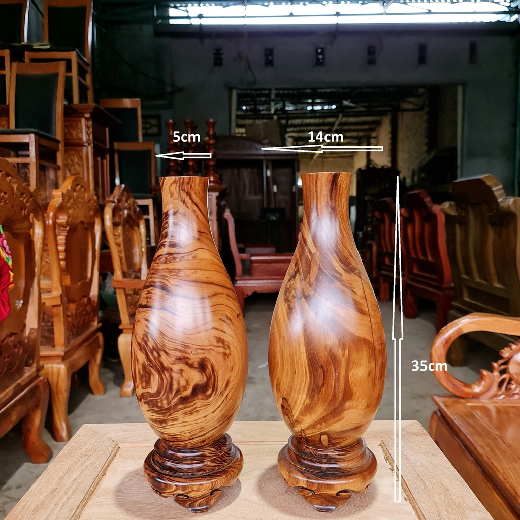 Bình hoa decor , bình cắm hoa , bình hoa gỗ gụ ta tự nhiên trang trí nhà cửa phòng khách