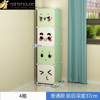 [MẪU HOT] KỆ TỦ NHỰA GHÉP 4 Ô ĐỰNG QUẦN ÁO, ĐỒ CHƠI, GẤU BÔNG. Tủ lắp cao 150cm rộng 37cm sâu 47cm hoặc 37cm