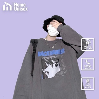 Áo sweater form rộng Unisex in hình BLACKHANDER vải nỉ bông siêu dày