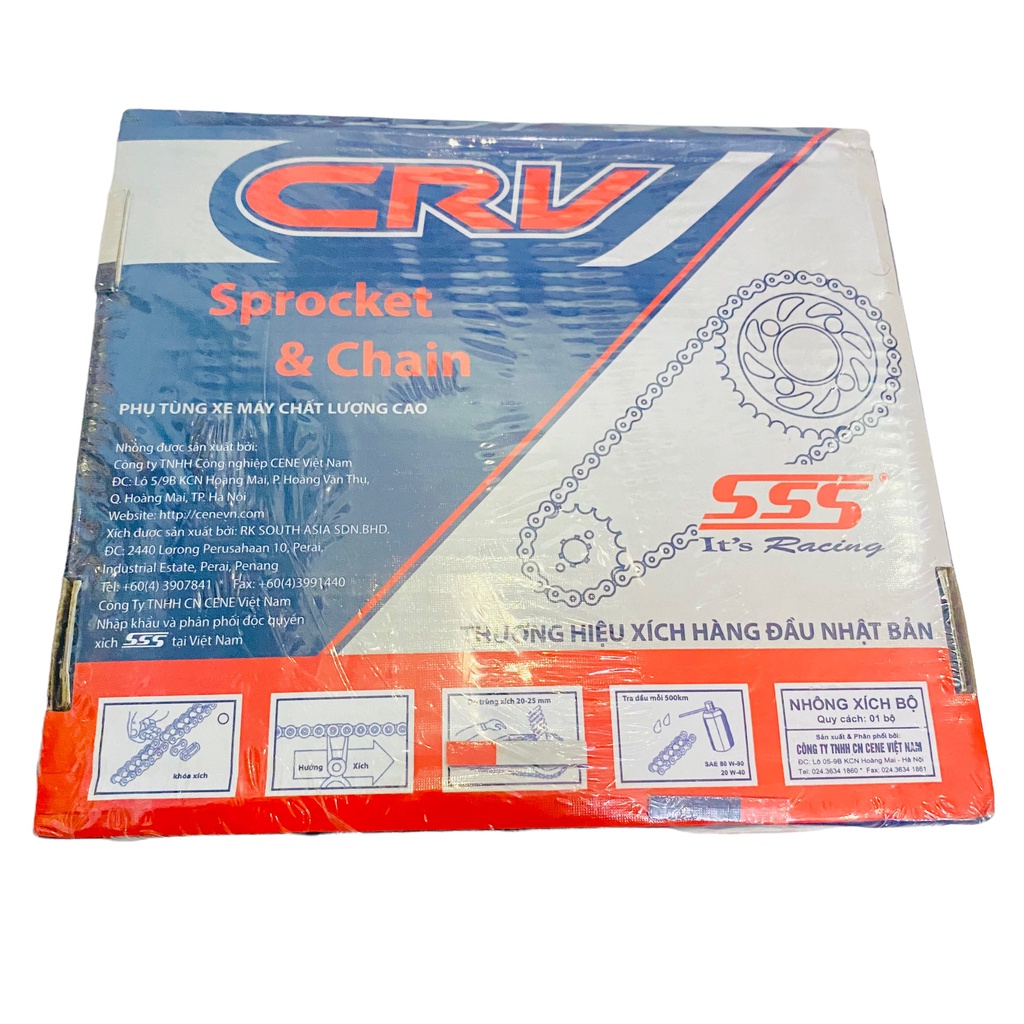 Bộ Nhông Sên Dĩa CRV các xe Dream Wave Future Sirius Exicter Winner Xích SSS Nhật Bản