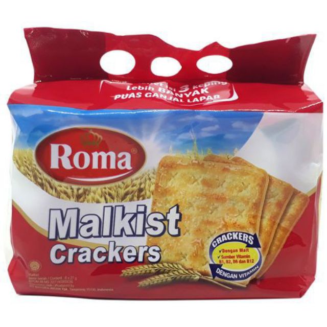 [Mã 159FMCGSALE giảm 8% đơn 500K] BÁNH CRACKERS RẮC ĐƯỜNG ROMA MALKIST