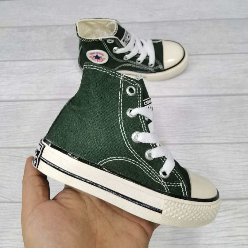 Giày Thể Thao Converse All Star 70s Cổ Cao Màu Xanh Lá Dành Cho Bé 21-35