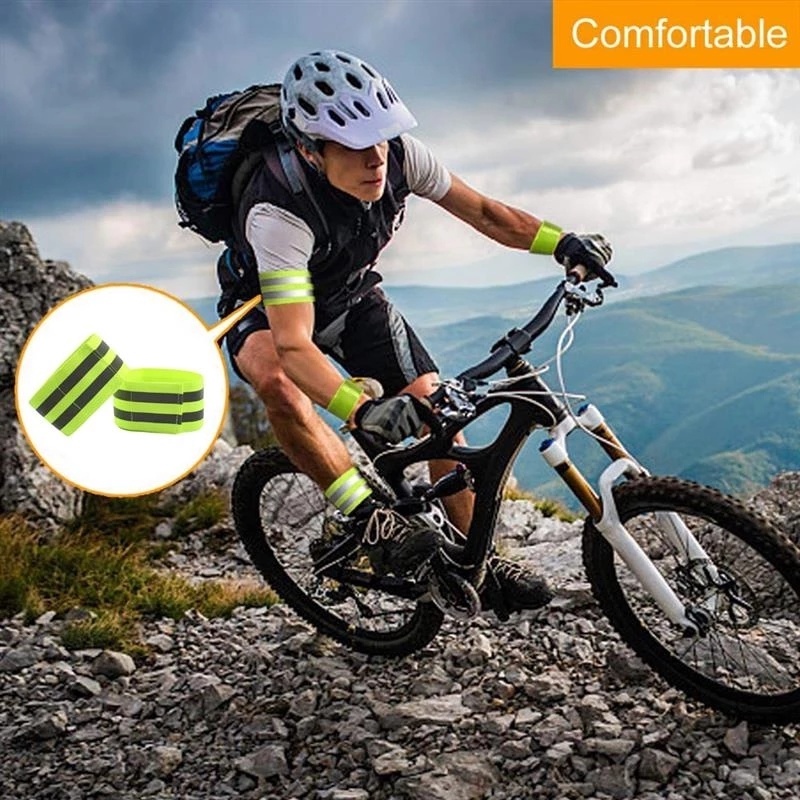 Băng Đeo Cánh Tay Phản Quang Co Giãn Điều Chỉnh Được Dành Cho Chạy Bộ Đạp Xe Ban Đêm