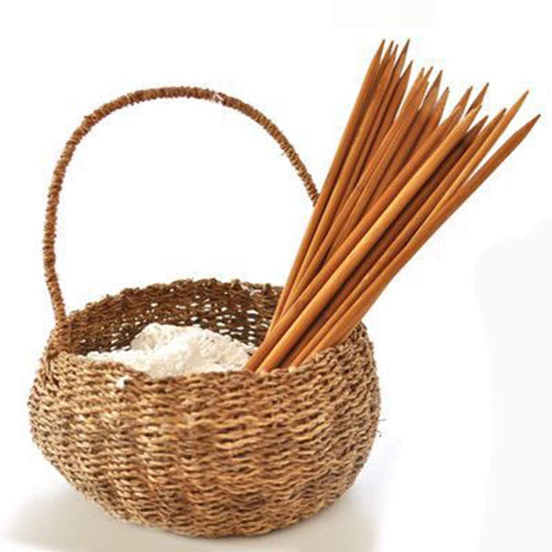 Bộ 4 cây đan len thẳng bằng tre cacbon hóa dùng đan móc may vá thủ công 25 cm