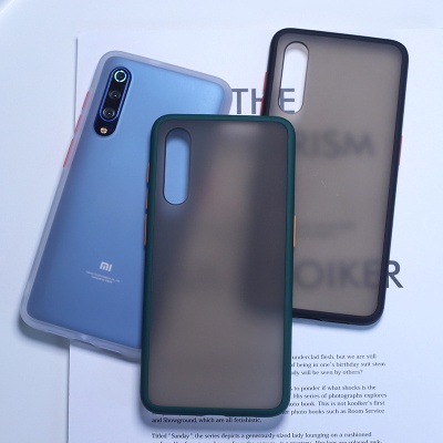 Ốp điện thoại mặt nhám chống sốc chống va đập và vân tay màu sắc thời trang cho Xiaomi Mi 10 9 Note 10 CC9 CC9e A3 Pro Lite