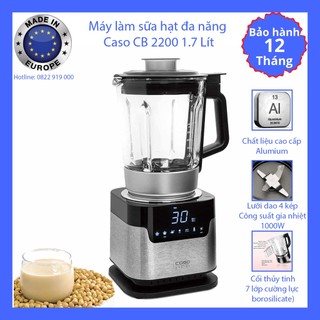 Máy làm sữa hạt đa năng caso cb 2200, nhập khẩu châu âu, lỗi 1 đổi 1, bảo hành 13 tháng toàn quốc