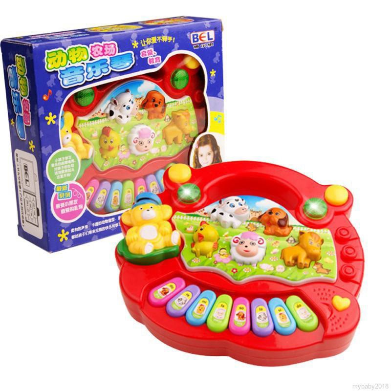 Đồ chơi Đàn piano hình thú có đèn đáng yêu cho bé