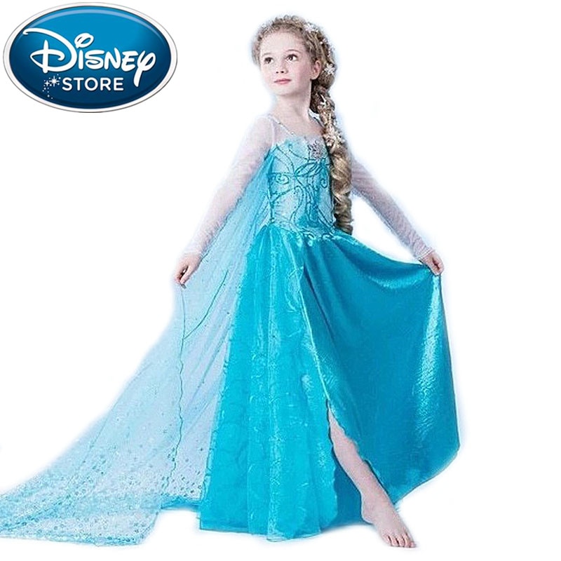 Disney Đầm Hóa Trang Nữ Hoàng Băng Giá Elsa Cho Bé Gái