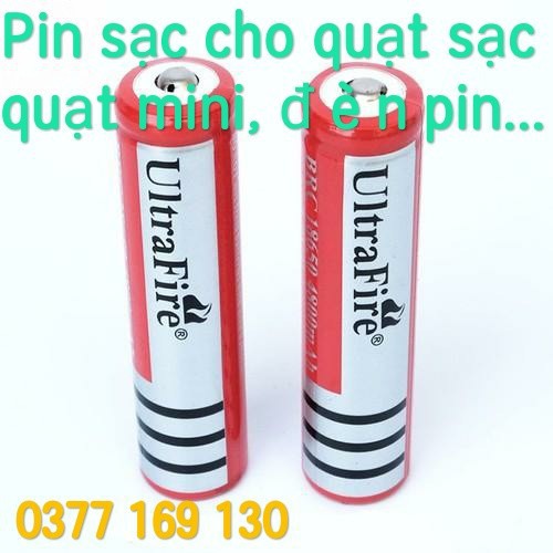 1 cục pin sạc 18650 loại tốt cho quạt sạc quạt mini, đèn pin, máy khoan pin