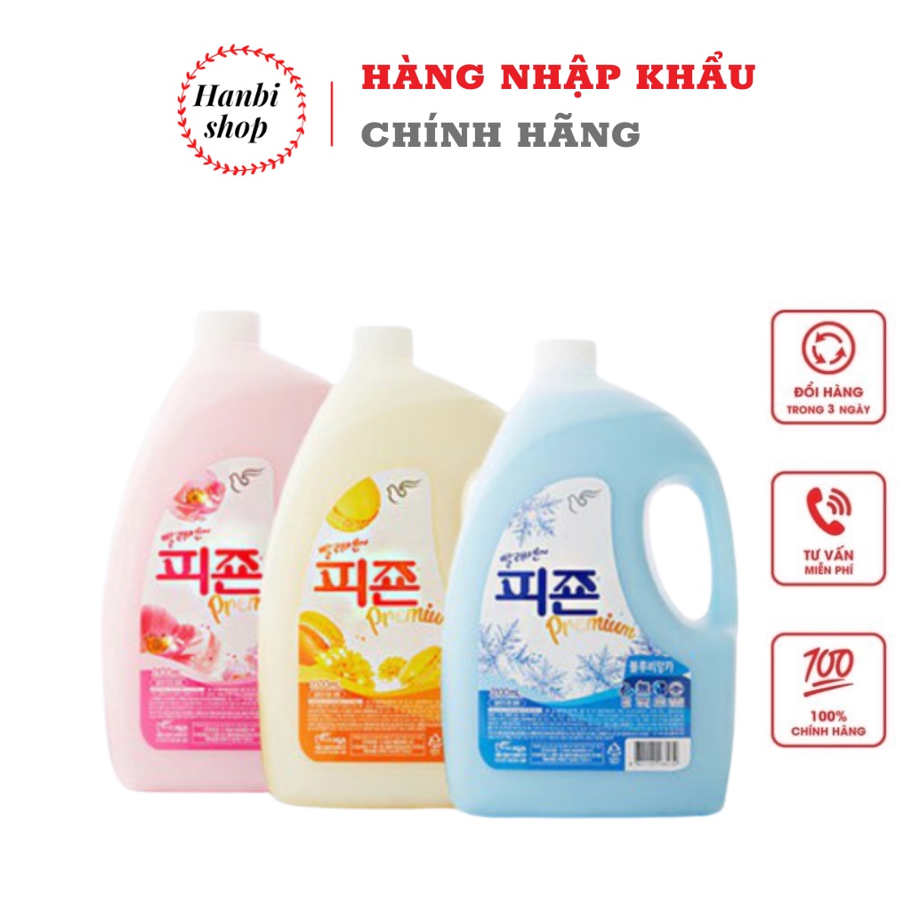 Can nước xả vải phơi trong nhà PIGEON Hàn Quốc 2.5L - Nước xả thơm lâu, an toàn cho da được chứng nhận viên da liễu Hàn