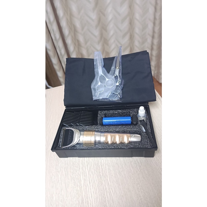 Combo Tông Đơ cao cấp Huaebro F10 tặng kèm 2 kéo