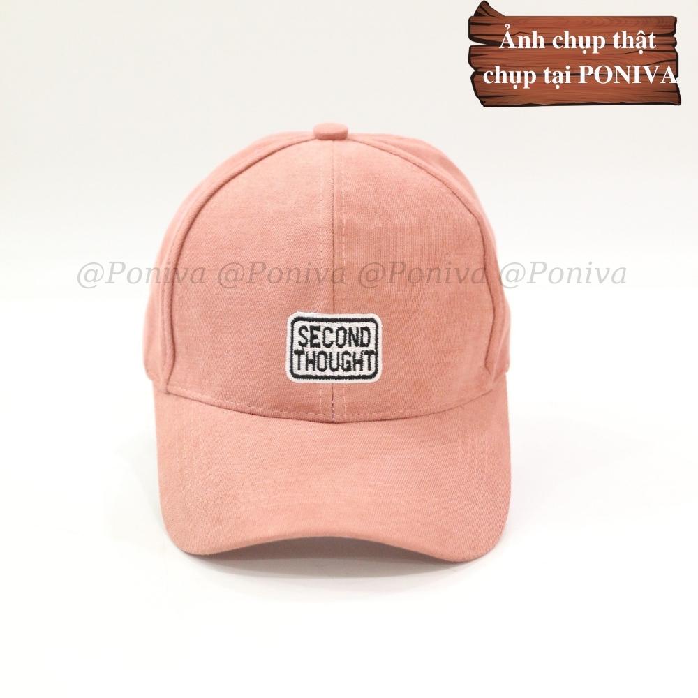 Mũ lưỡi trai ❤️ Nón kết thêu chữ SECON chất vải nhung mịn form unisex  phong cách Ulzzang Thời trang PONIVA siêu hot