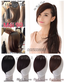 Tóc kẹp mái dài