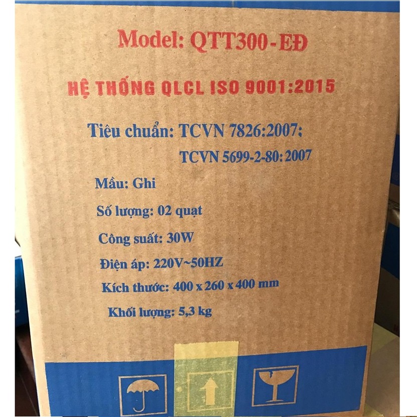Quạt Treo Tường Điện Cơ Thống Nhất Vinawind QTT300-EĐ sải cánh 300mm Chính Hãng
