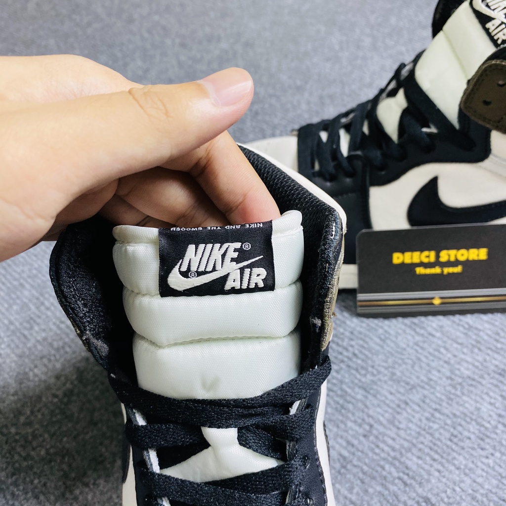 Giày sneaker Nam | Jordan 1 high Panda / trắng đen bản tiêu chuẩn