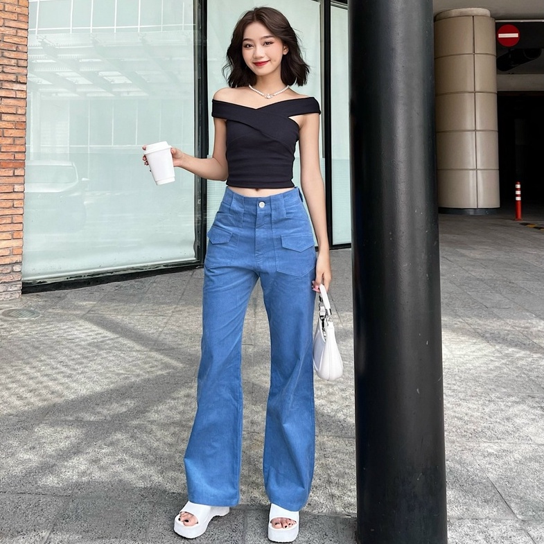 Áo croptop nữ sát nách TOPTIFY kiểu sát nách dây chéo bản to Baddie Top AC57