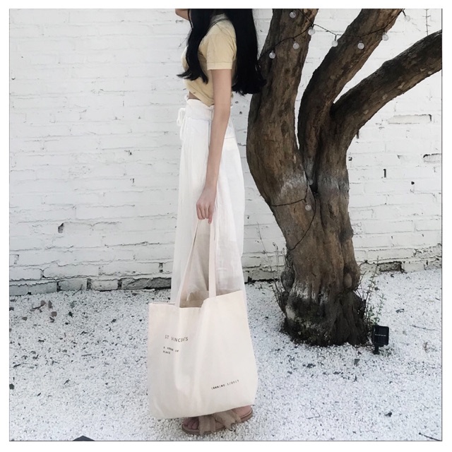 Túi vải canvas "ST Vincent" style Hàn Quốc | Ginkgo Totebag