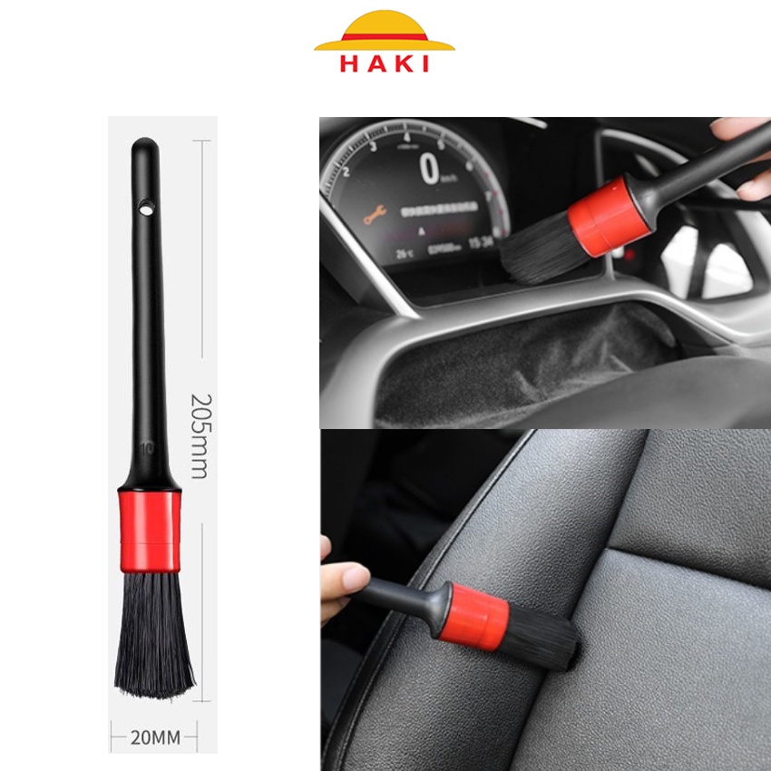 Bộ 5 cây cọ vệ sinh nội thất xe hơi chuyên dụng: vệ sinh da ghế nội thất, cửa gió điều hòa và các vị trí trong ngoài xe