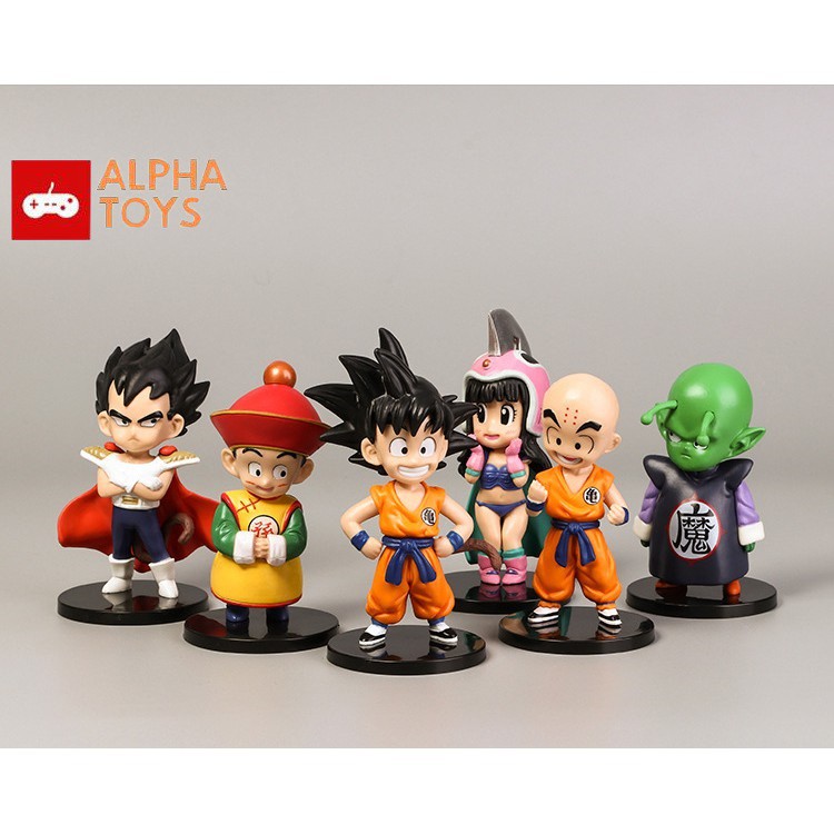 Combo bộ 6 mô hình chibi Songoku ngộ nghĩnh đáng yêu cực đẹp - Dragon Balls