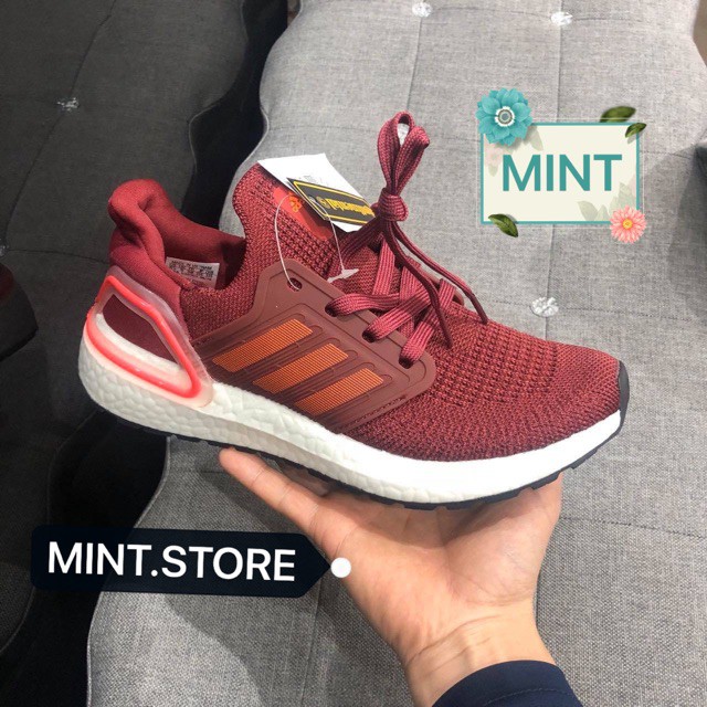 (Video cận cảnh) Giày thể thao sneaker ultra boost 6.0 đỏ đô