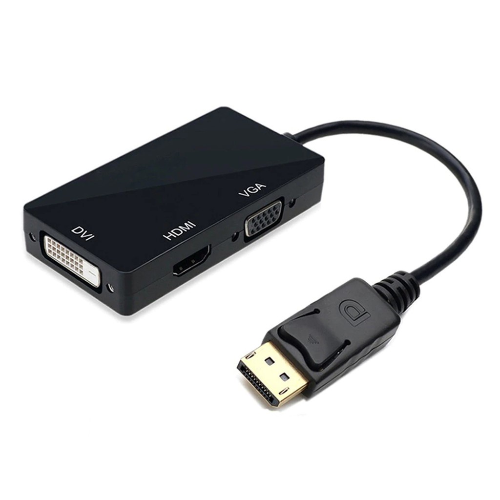 Cáp Chuyển Đổi 3 Trong 1 DP Sang HDMI DVI VGA 1080P Cho PC Laptop HDTV