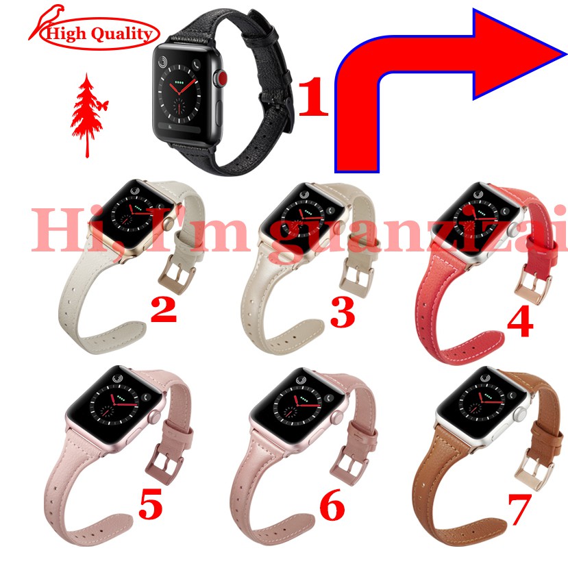 Dây đeo đồng hồ chất liệu da phong cách vintage cho Watch 38mm / 42mm40mm / 44mm se/6/5/4 / 3