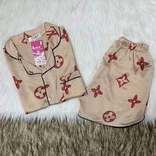 Bộ Pijama lụa satin quần đùi MSĐ