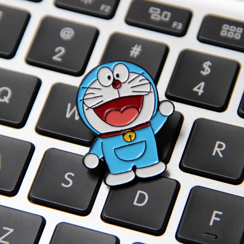 Ghim Cài Áo Kim Loại Hoạt Hình Doraemon Dễ Thương
