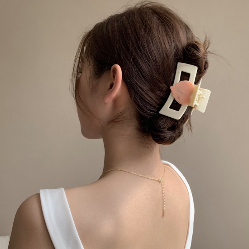 Kẹp Tóc Hình Cá Mập Cỡ Lớn Màu Hồng Thời Trang Cho Nữ