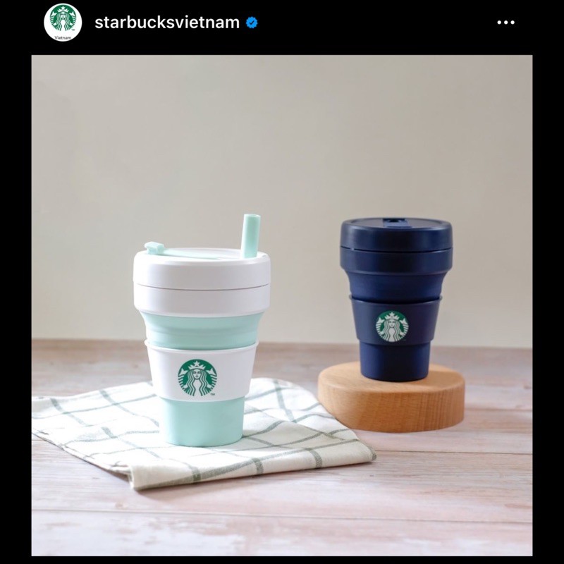 [Liên hệ trước khi đặt] LY/BÌNH GẤP GỌN STARBUCKS STOJO 16OZ - 473ML (CHÍNH HÃNG) MÀU Mint