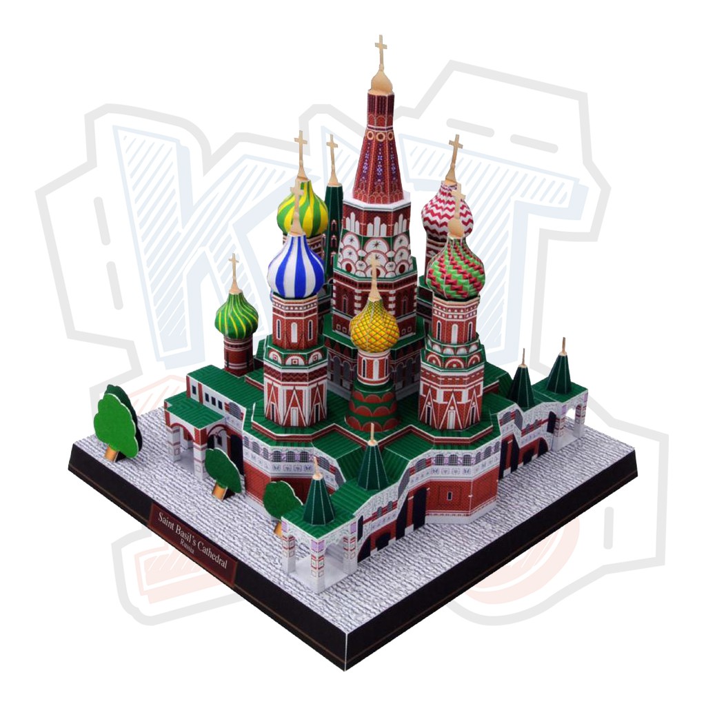 Mô hình giấy kiến trúc Nga Saint Basil’s Cathedral - Russia