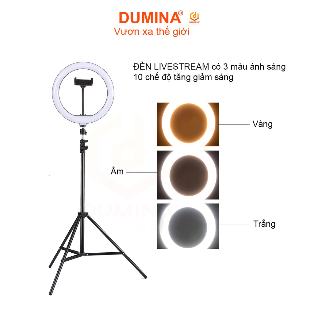 （Shop HCM) Đèn livestream size 26 30 36 45 kèm chân 2m, chụp ảnh, make up, phun xăm, nối mi