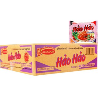 Thùng 30 gói mì Hảo Hảo vị tôm chua cay 75g
