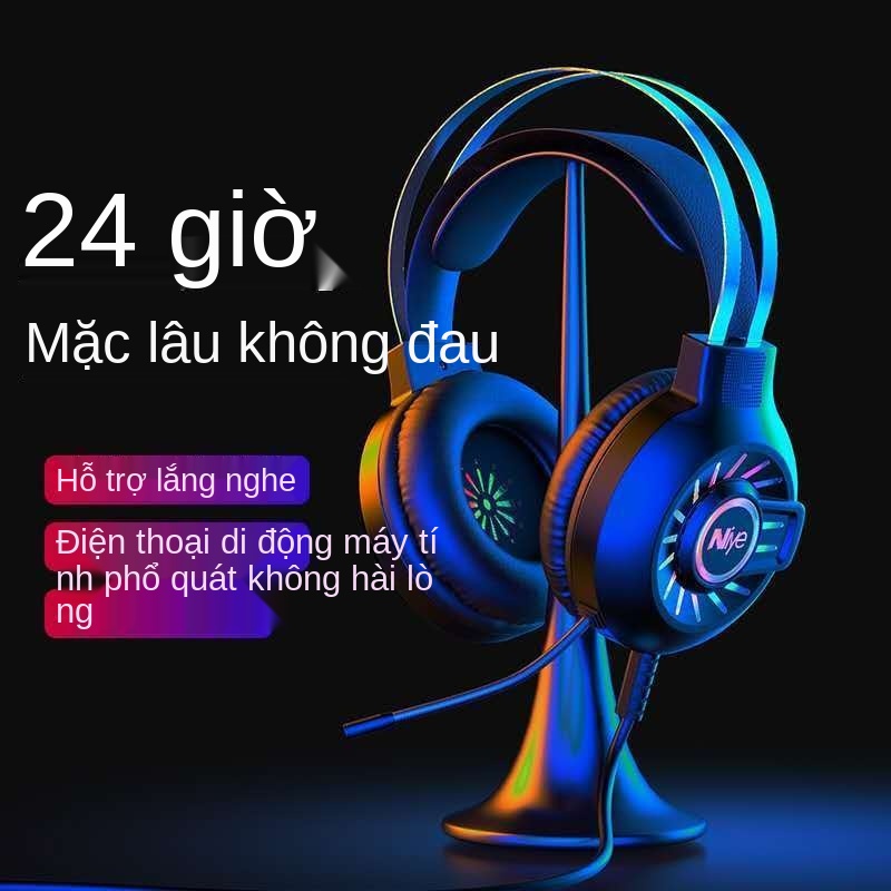 ┋✔PUBG/GLQM có dây Tai nghe gaming Mic rất chuyên nghiệp Micrô kênh 7.1 cấp chơi game gắn trên đầu được chiếu sáng cho đ