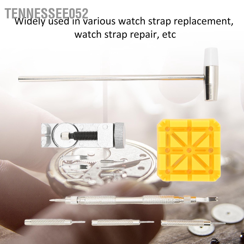 Tennessee052 14 cái Dây đeo đồng hồ liên kết Pins Remover Professional Watch Repair Spring Bar Tool Set cho thợ