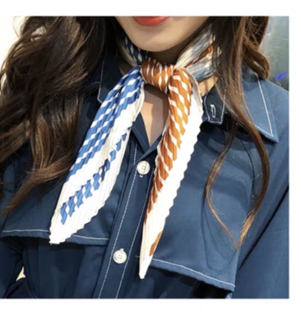 Khăn turban lụa xếp li siêu xinh cao cấp - Maben