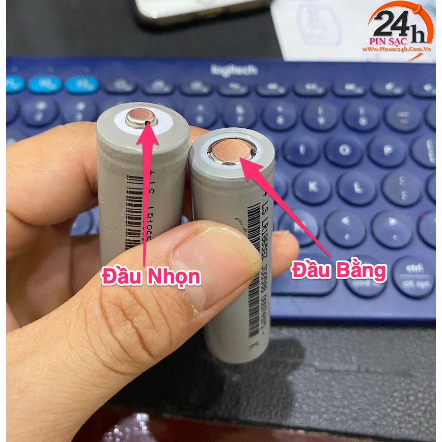 PS24. Pin 18650 LS LISHEN Đầu Nhọn Xám 5C Chính Hãng, Dung Lượng Cao 2500 mah, Dòng Xả 12.5A