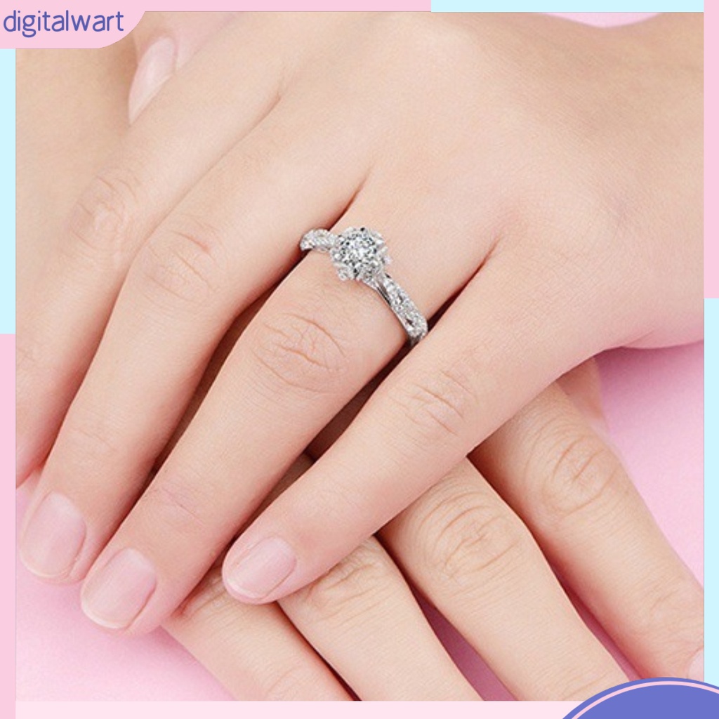 Nhẫn Hợp Kim Hình Hoa Đính Đá Xinh Xắn Cho Nữ