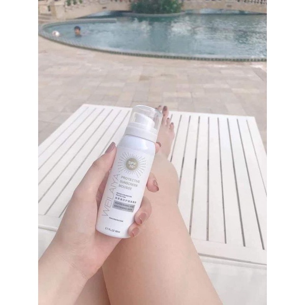 ⭐Kem Chống Nắng, Bọt Chống Nắng Weilaiya (Protetive Sunscreen Mouse) nâng tông, thấm nhanh, không vân, không bí⭐