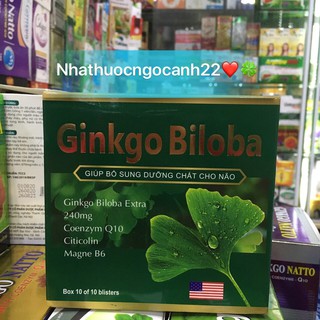 Ginkgo Biloba 240mg bổ sung dưỡng chất cho não