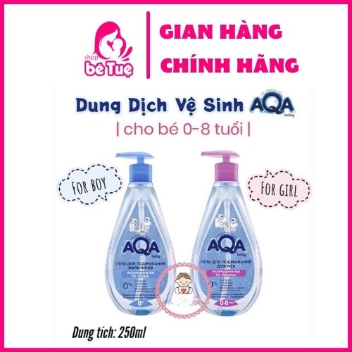 Dung dịch vệ sinh bé gái AQA baby cho bé 0-8 tuổi 250ml