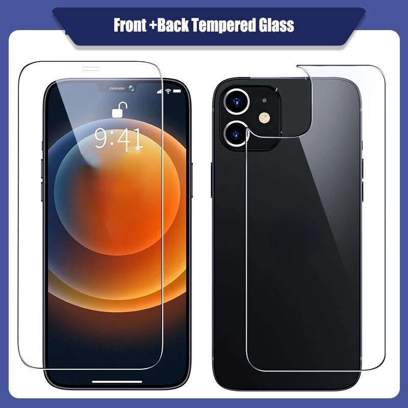 Kính Cường Lực Mặt Trước Và Sau Dành Cho compatible for Iphone15 Pro Max 14 Pro Max 13 Pro Max 7 Plus 12 12 Mini 12 Pro Max X Xs Max Xr 11 11 Pro Max 8 6s Plus