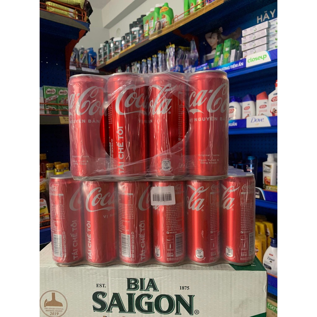 [HỎA TỐC] Thùng 24 lon Coca Cola vị nguyên bản lon cao 330ml