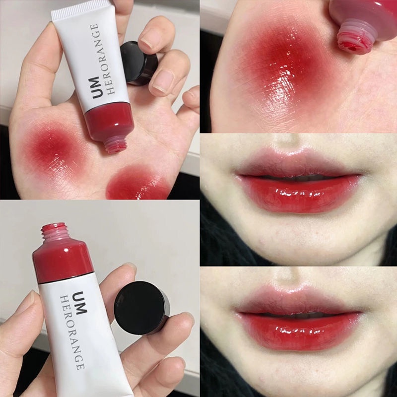 Son Môi Kiêm Kem Đánh Răng / Má Hồng / Son Môi Dưỡng Ẩm Thiết Kế Vỏ Hình Tuýp Kem Trắng Herorange