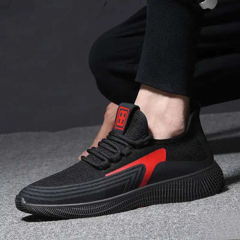 Giày thể thao sneaker nam HUTA GS022 màu đen, vải mềm thoáng khí, đế chống trượt