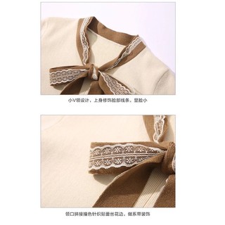 váy len bèo cổ pha tay