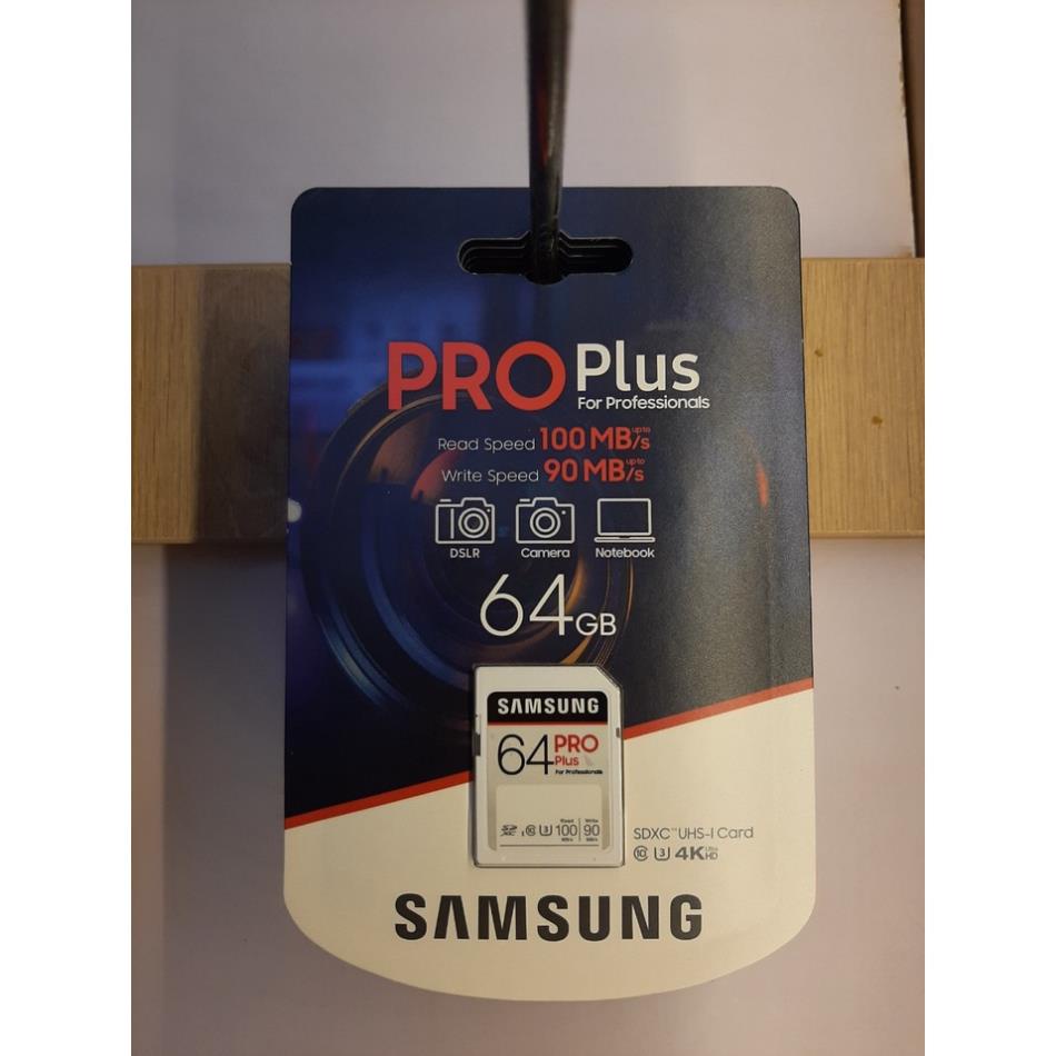 Thẻ Nhớ SDXC 32GB 64GB 128GB 256GB Samsung PRO Plus Class10 U3 (Đọc 100MB/s) - BH 5 Năm