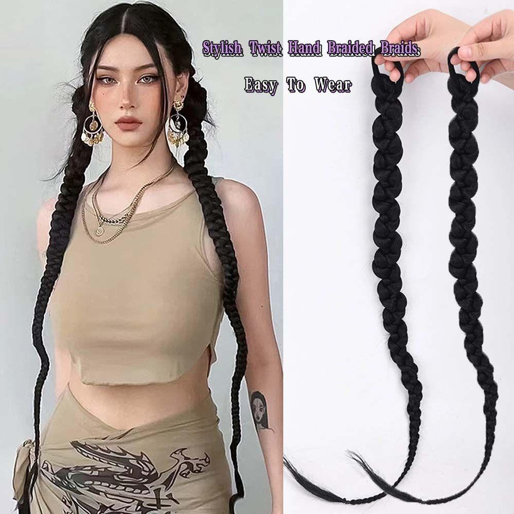 Bím Tóc Giả Bằng Sợi Chịu Nhiệt Độ Cao Thời Trang Cho Nữ