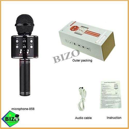 [SIÊU SALE] Mic hát karoke, Micro Bluetooth không dây hát karaoke WS-858 kết nối USB giá rẻ